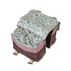 Double Sacoche Vélo BASIL Bohème 35L Rouge Figue -Gazelle Velo Boutique double sacoche velo basil boheme 35l rouge figue 3