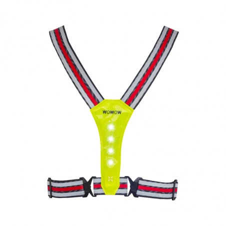 WOWOW Harnais 4 Leds Blanche+4 Leds Rouges Rechargeable Par USB 3 WOWOW Harnais 4 Leds Blanche+4 Leds Rouges Rechargeable Par USB