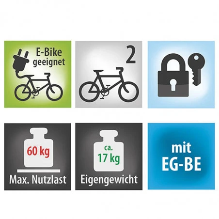 Porte Vélo Voiture Pliable EUFAB Fixation Attelage (2 Vélos) 9 Porte Vélo Voiture Pliable EUFAB Fixation Attelage (2 Vélos) – Image 7