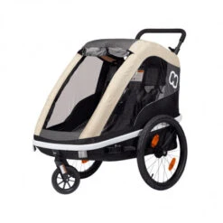 Remorque Vélo Poussette 2 Enfants HAMAX Avenida Café