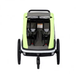 Remorque Vélo Poussette 2 Enfants HAMAX Avenida Citron -Gazelle Velo Boutique remorque velo 2 enfants hamax avenida citron 1