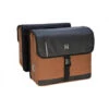 SACOCHE DOUBLE WILLEX BUSINESS MARRON/NOIR - 40L -Gazelle Velo Boutique sacoche double willex business marron noir 40l
